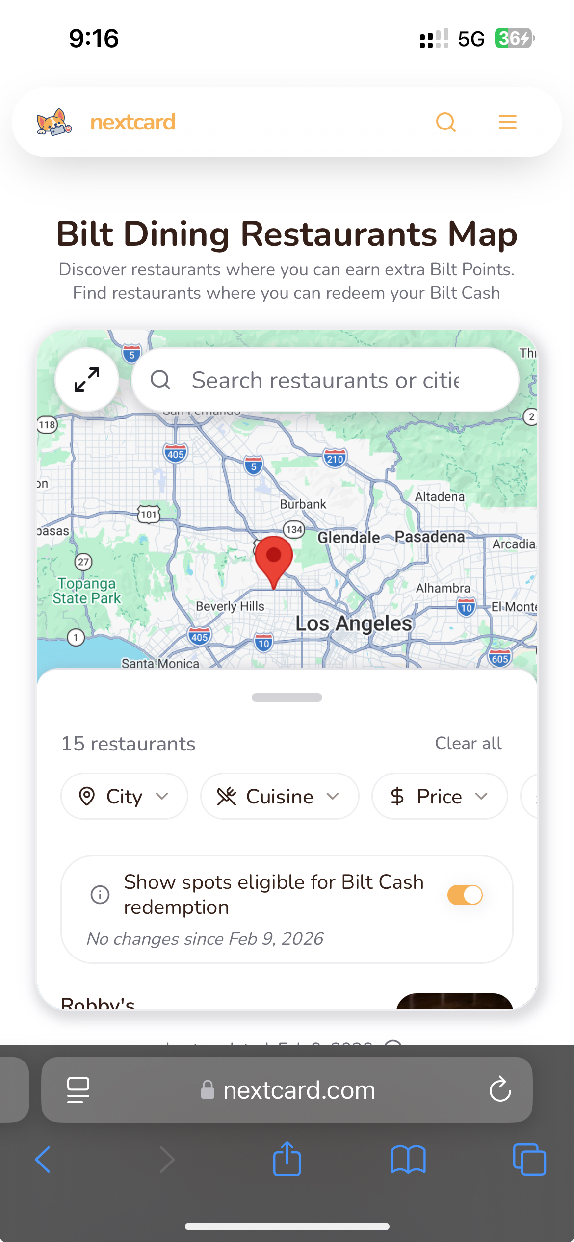 Screenshot 2 of Bilt Dining Restaurants Map
