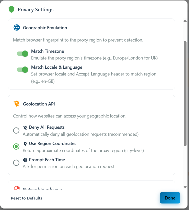 Screenshot 3 of ProbeOps Horizon - Multi-Geo Browser