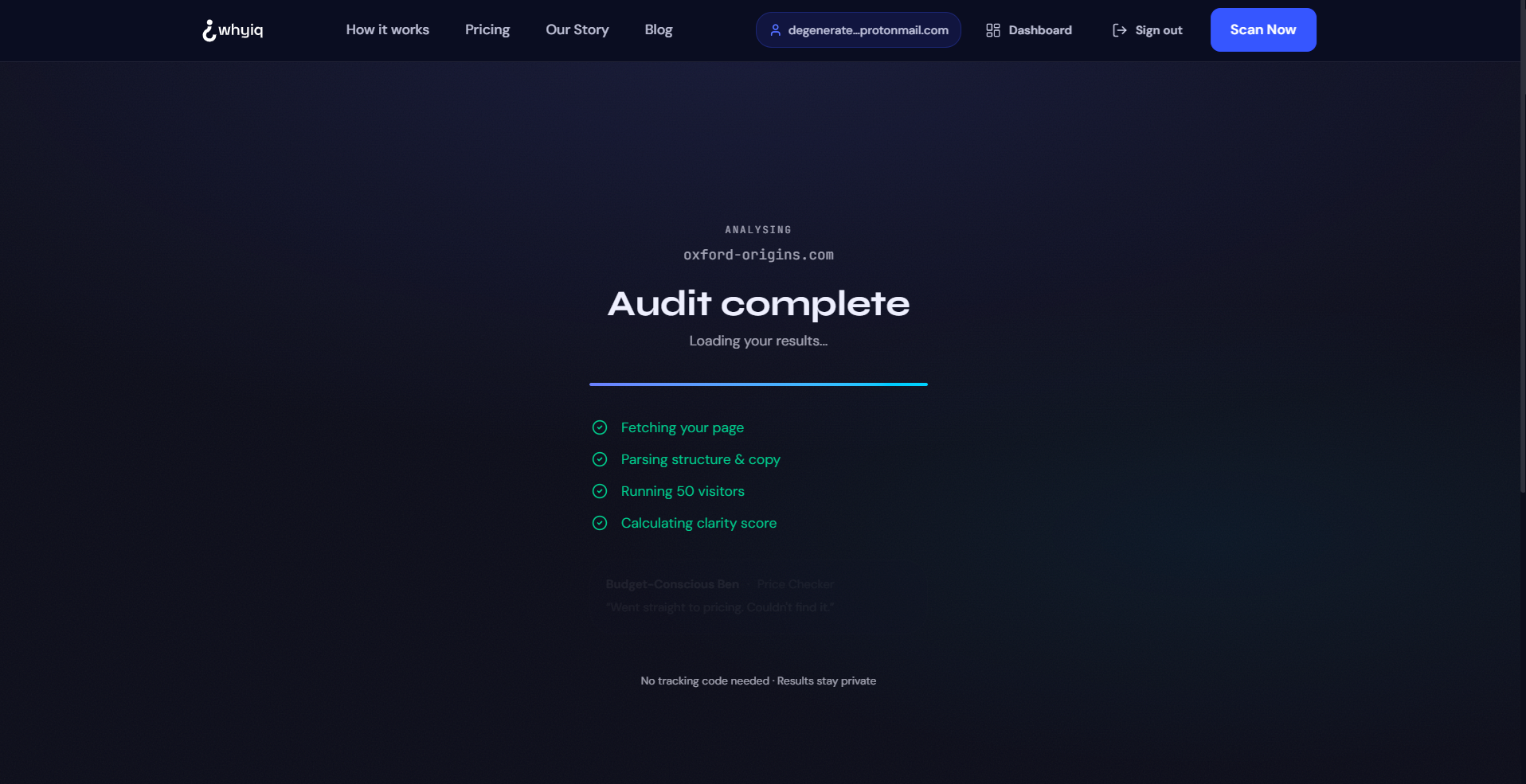 Screenshot 2 of WhyIQ - AI Conversion Optimisation