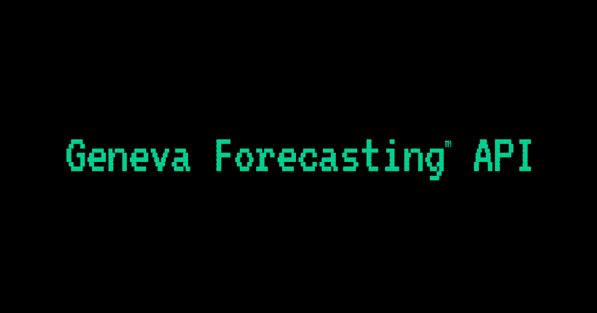 Screenshot 1 of Geneva Forecasting API