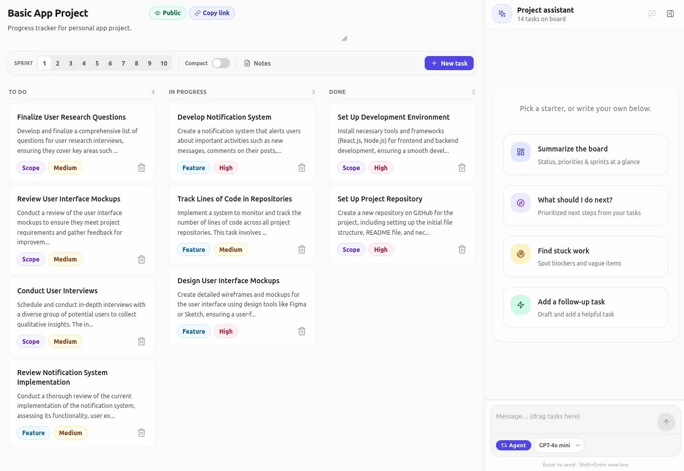 Screenshot 1 of Kanban AI