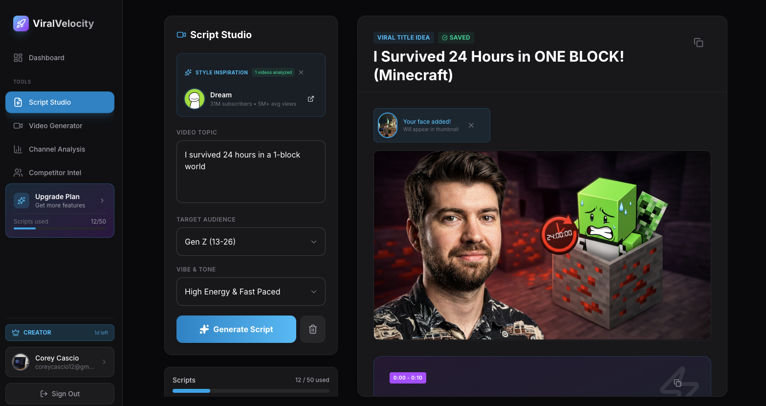 Screenshot 6 of Free YouTube Script Generator