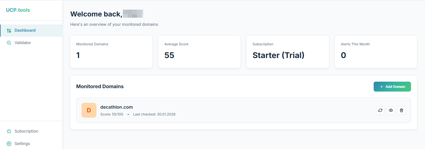 Screenshot 1 of Free UCP Checker & Validator
