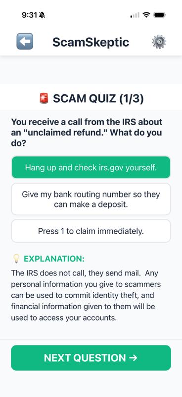 Screenshot 6 of ScamSkeptic