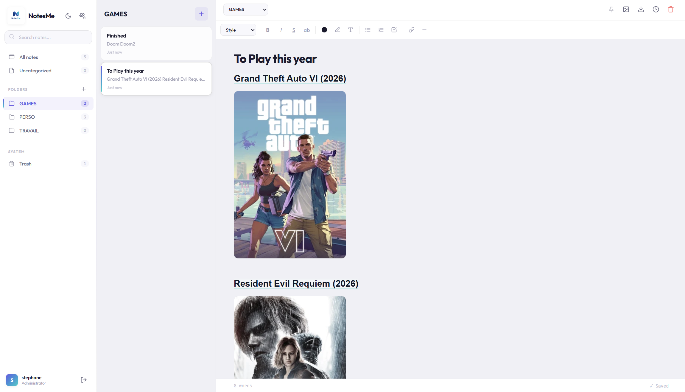 Screenshot 1 of NotesMe