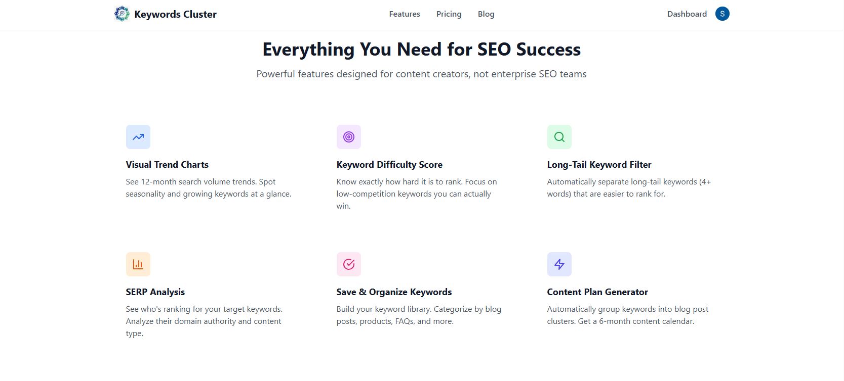 Screenshot 2 of Keywords Cluster