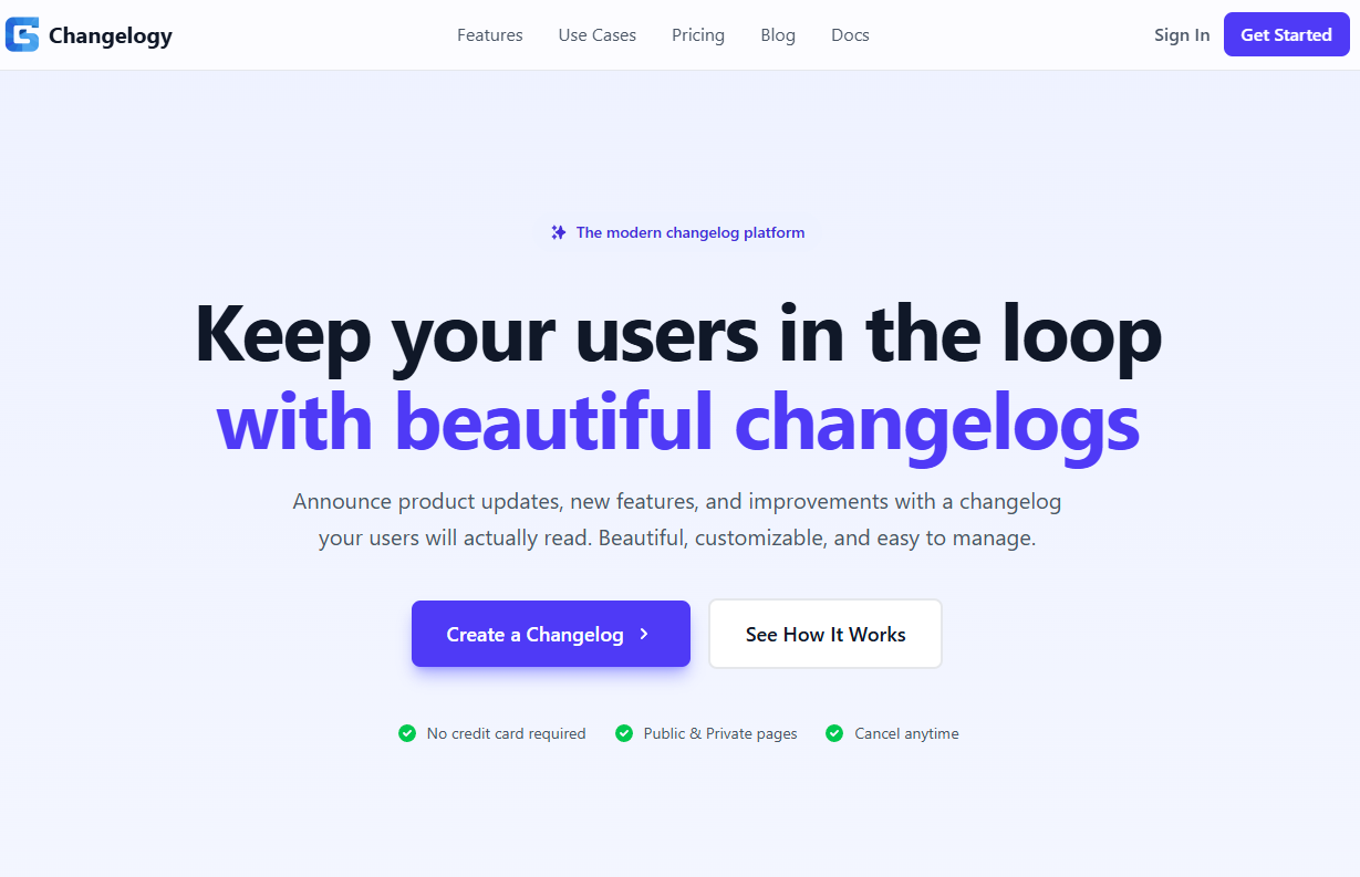 Screenshot 2 of Changelogy - Changelog Management