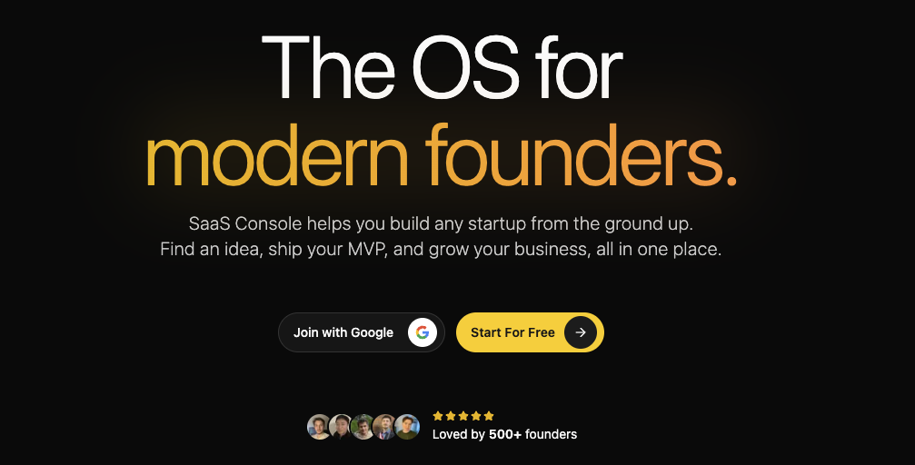 Screenshot 1 of SaaS Console