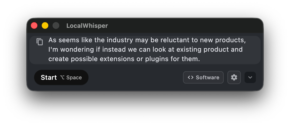 Screenshot 1 of LocalWhisper