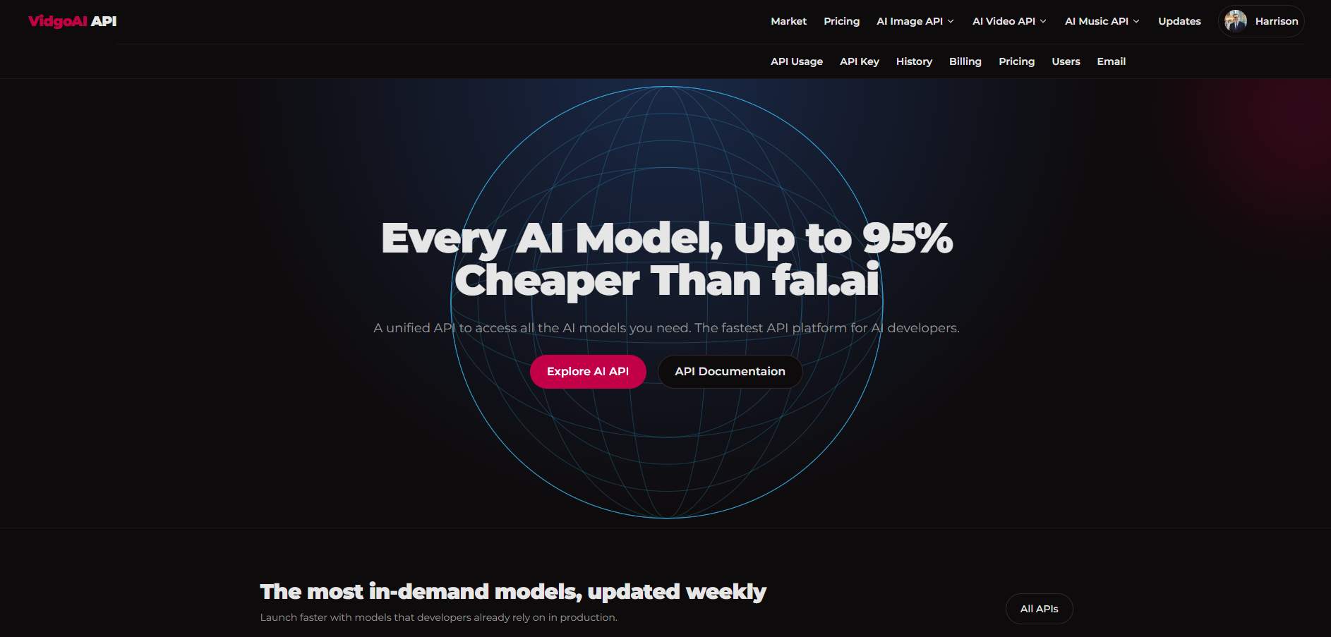 Screenshot 1 of Vidgo API