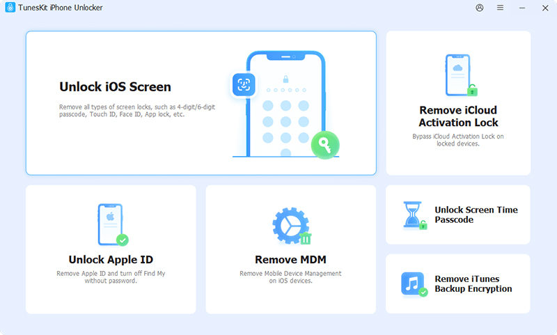 Screenshot 1 of TunesKit iPhone Unlocker