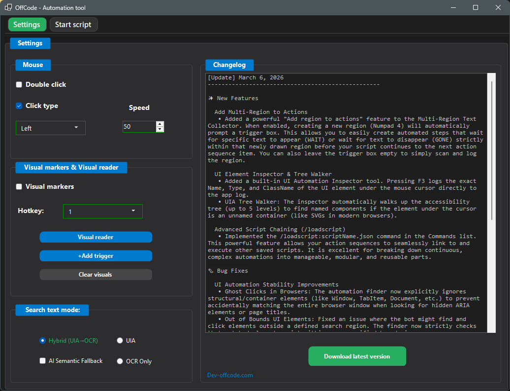 Screenshot 1 of OffCode Automation tool | AI Powered