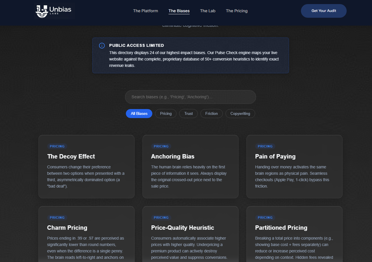 Screenshot 2 of Unbias Labs