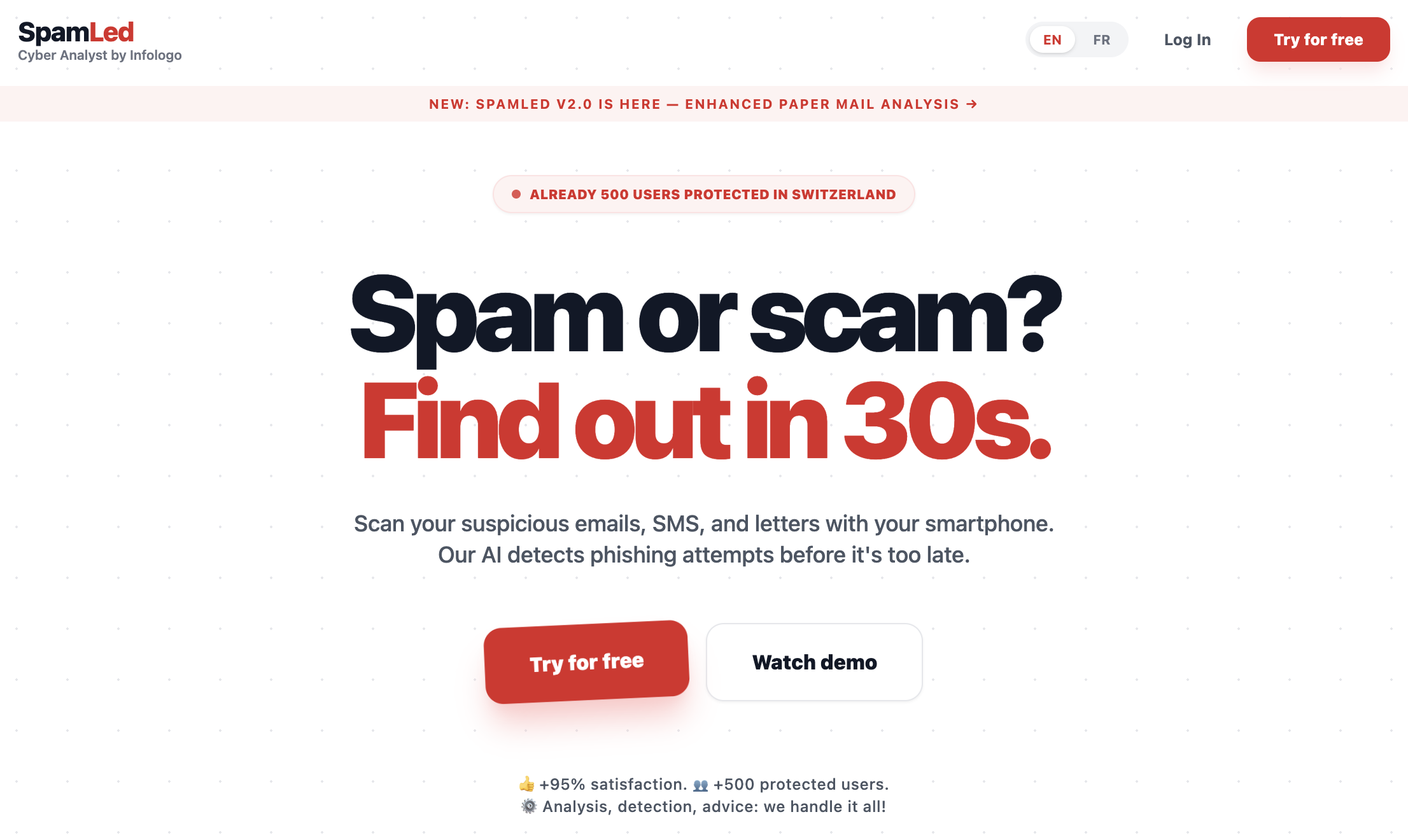 Screenshot 1 of SpamLed