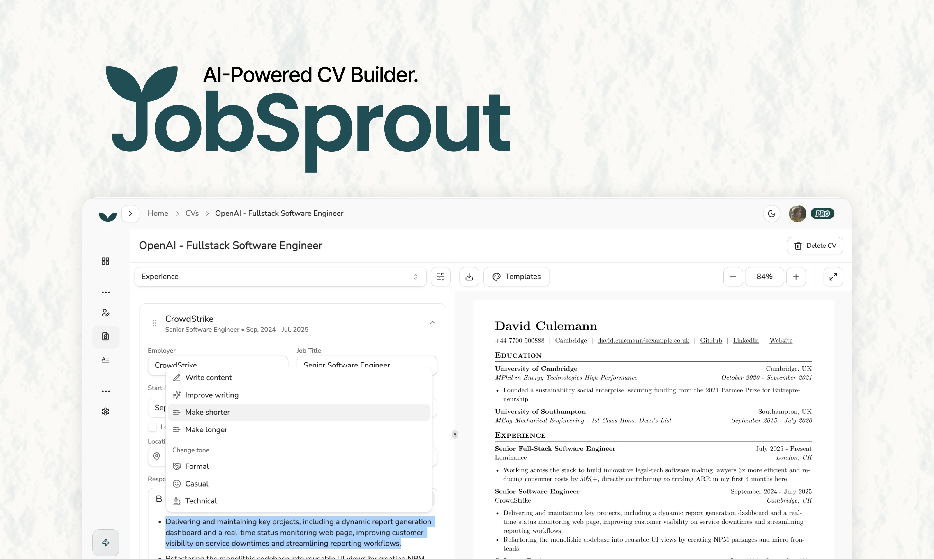 Screenshot 2 of JobSprout