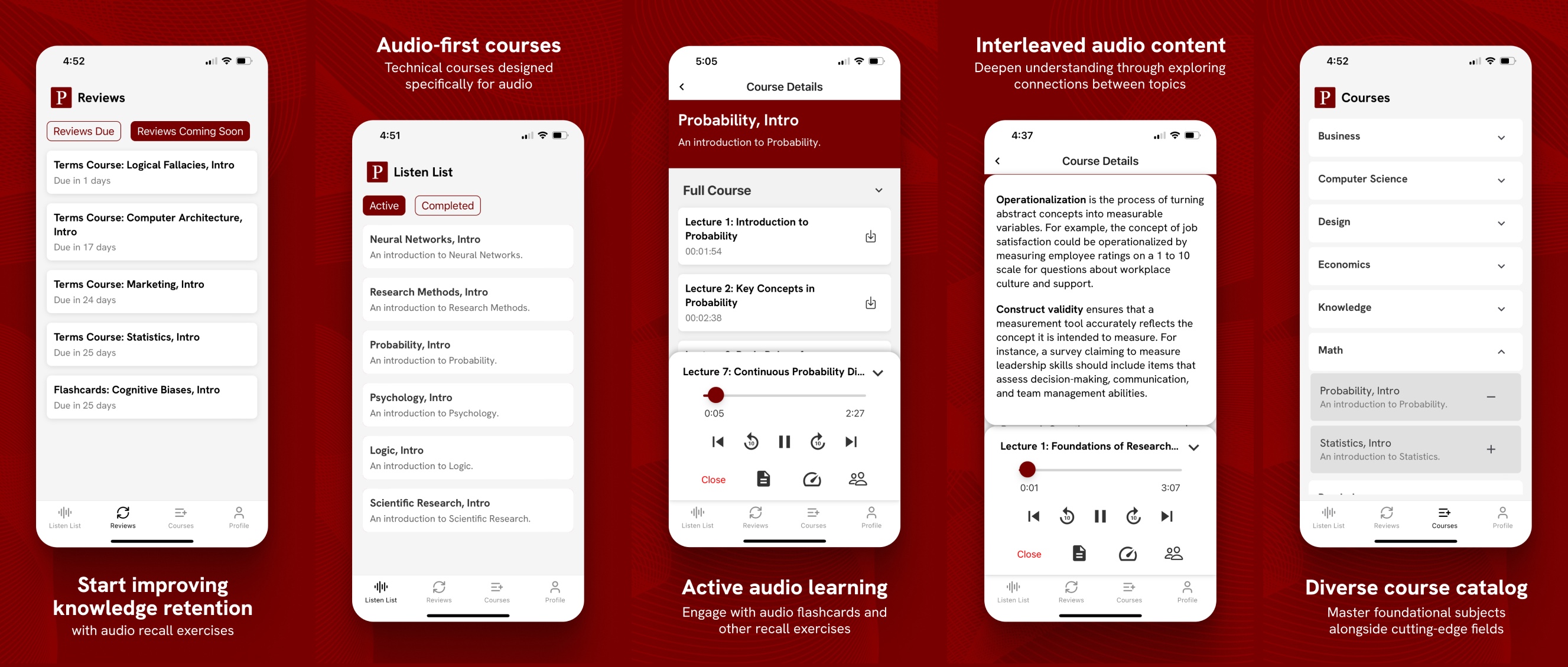Screenshot 1 of Polym App - Audio app for retention