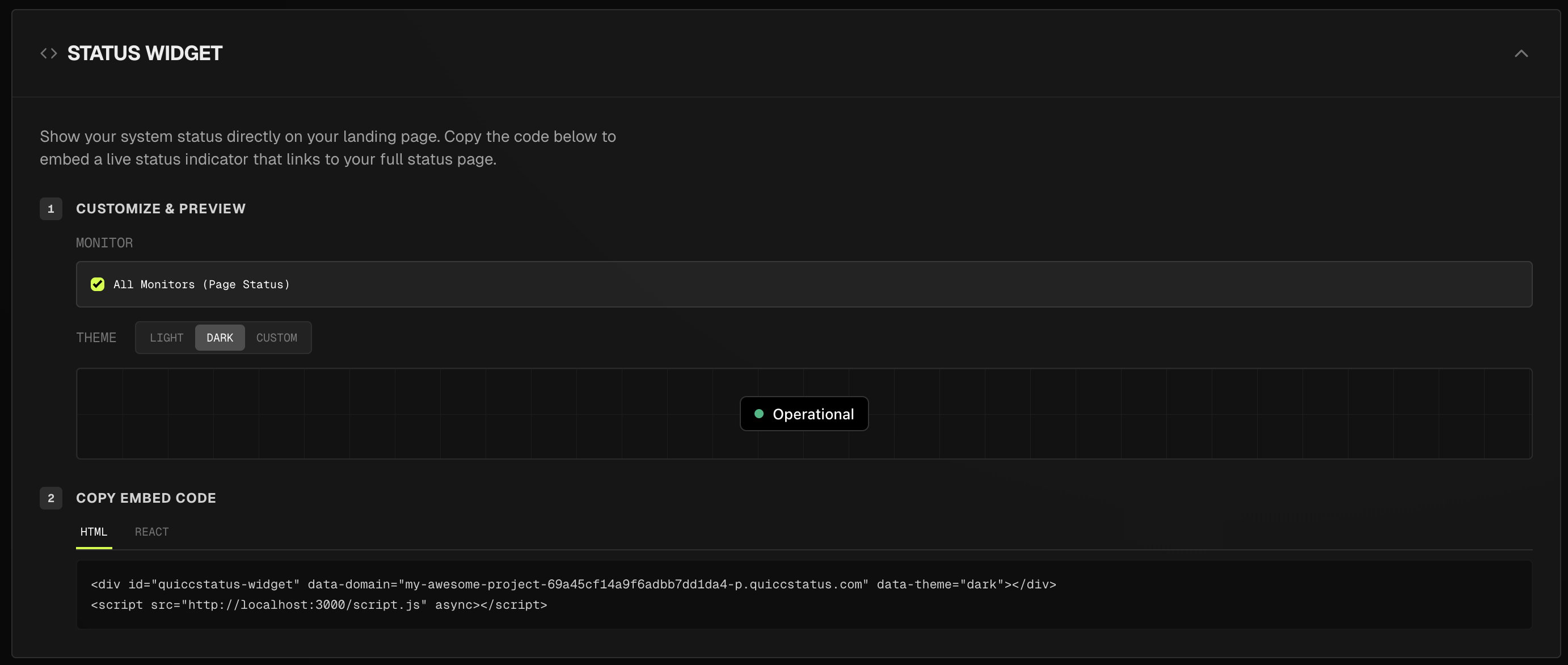 Screenshot 4 of QUICCSTATUS