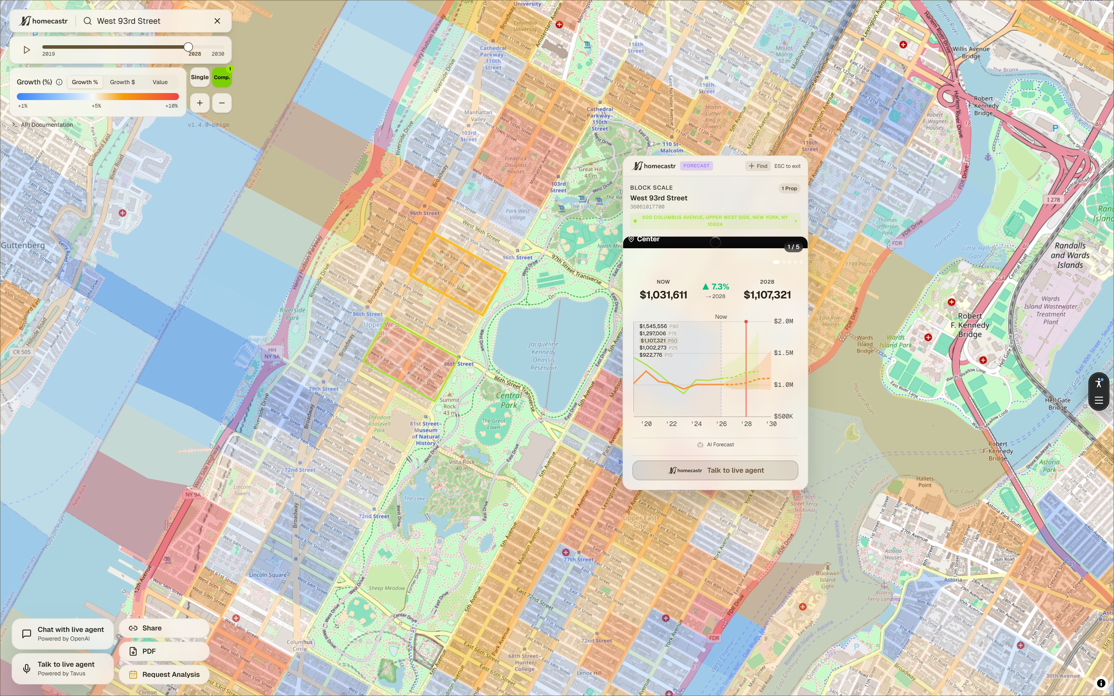 Screenshot 1 of Homecastr Home Price Forecasts