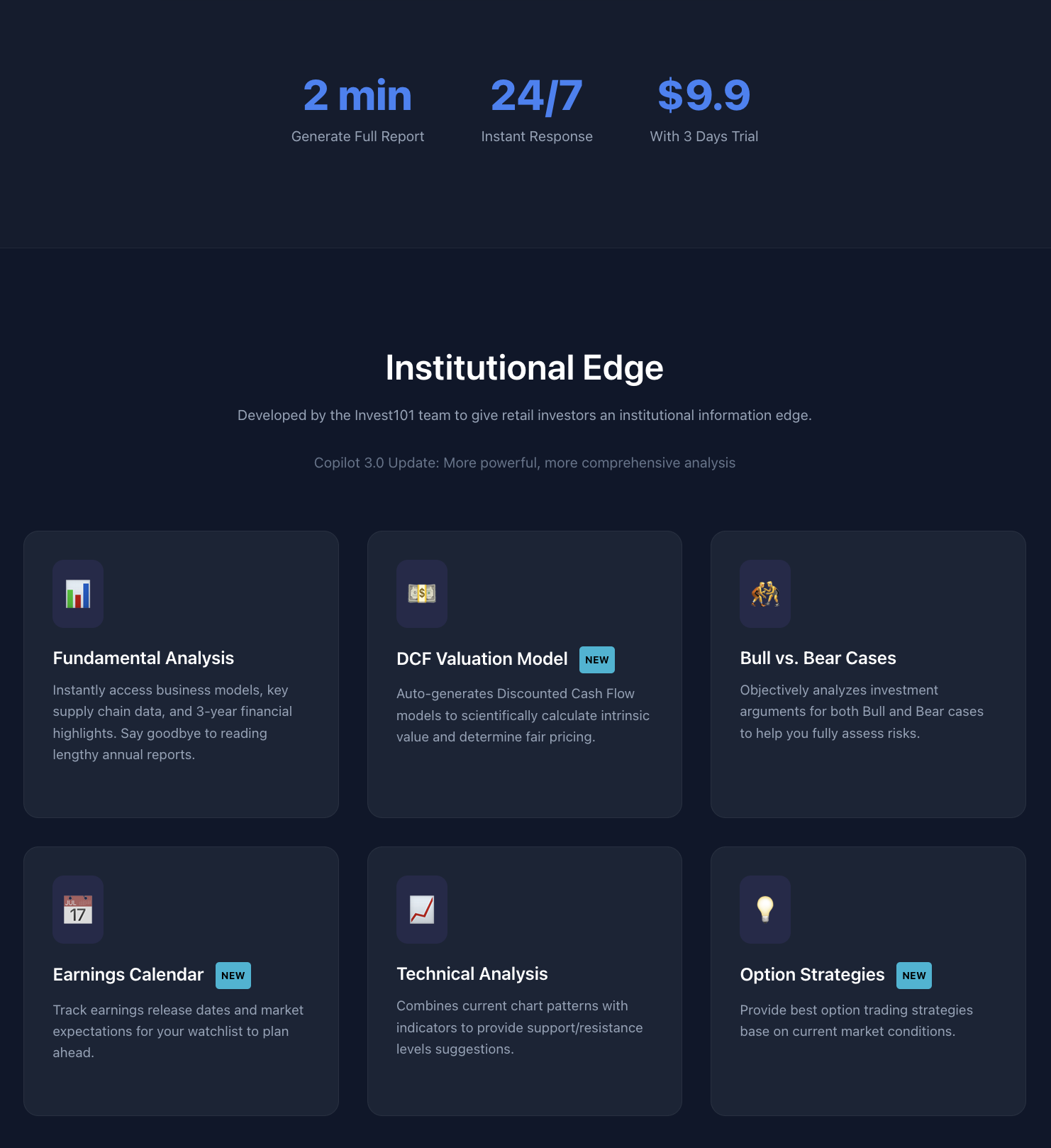 Screenshot 2 of Invest101 Copilot