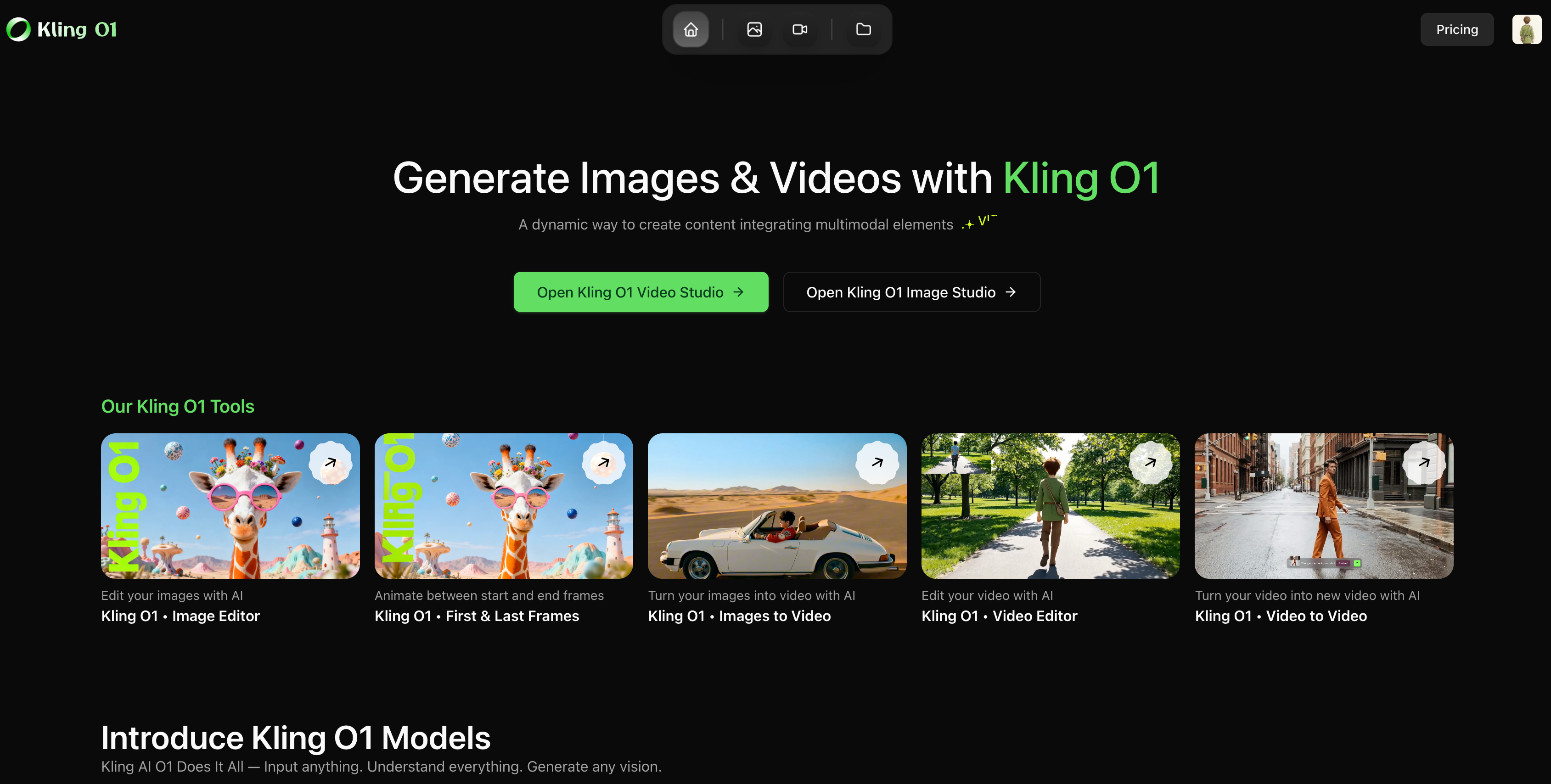 Screenshot 1 of Kling O1 - AI Video Generator & Editor