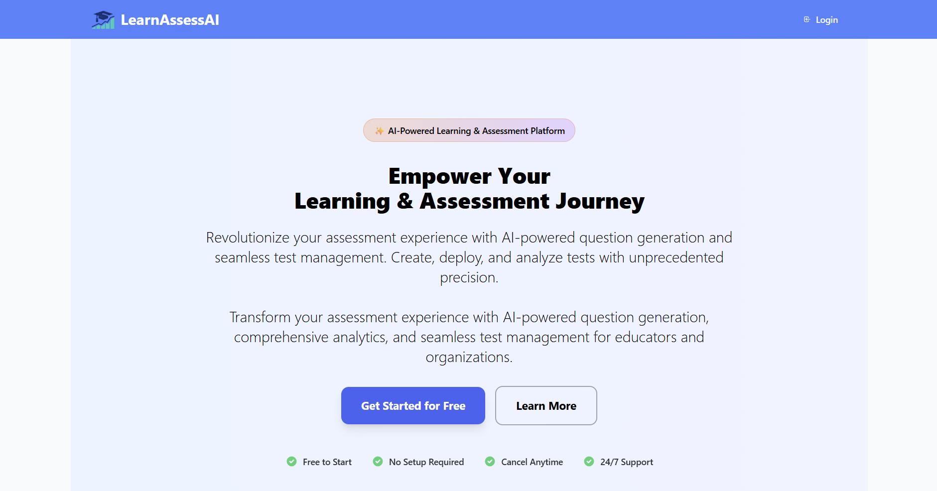 Screenshot 1 of LearnAssessAI