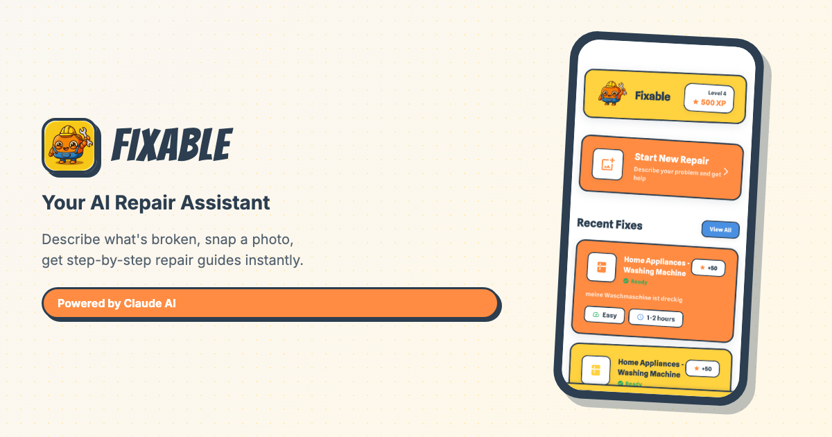 Screenshot 2 of Fixable - AI Repair Assistant