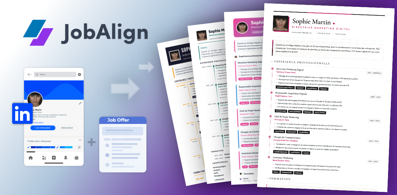 Screenshot 1 of JobAlign LinkedIn Resume Generator