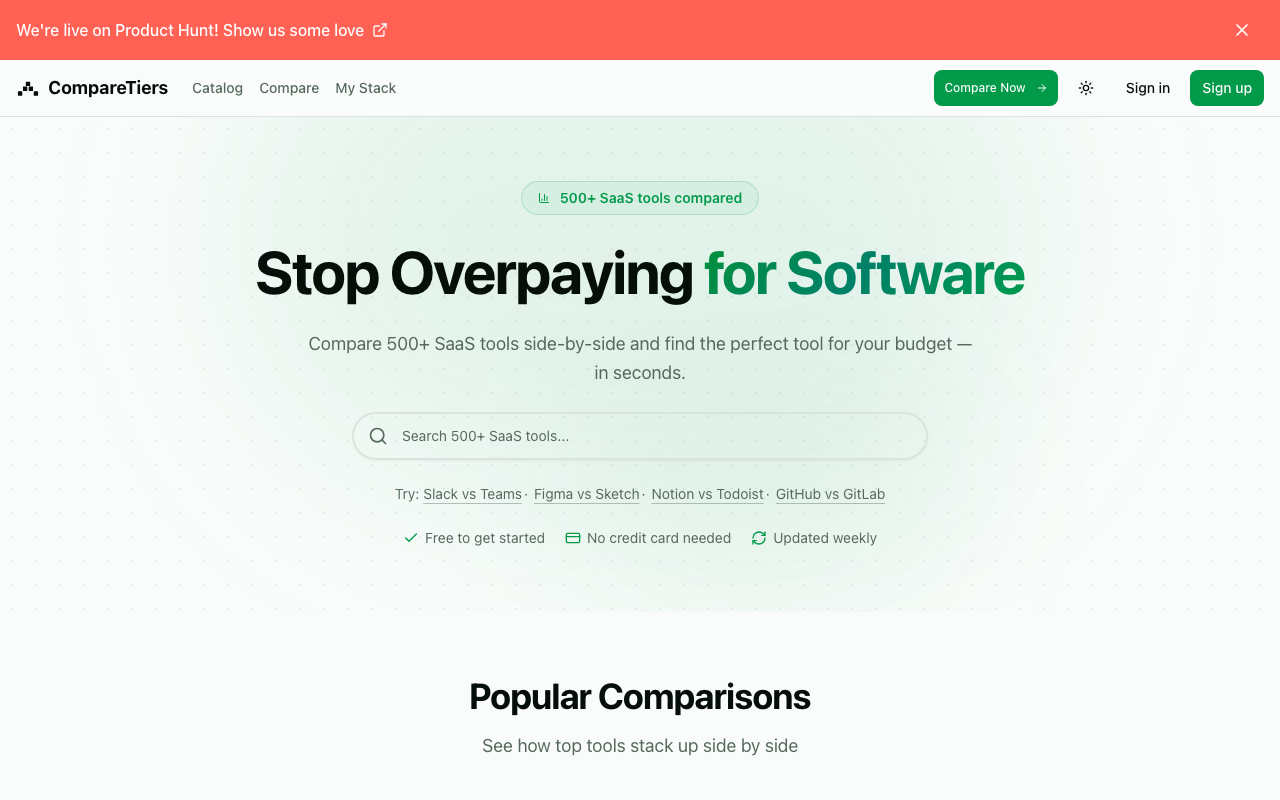 Screenshot 2 of CompareTiers