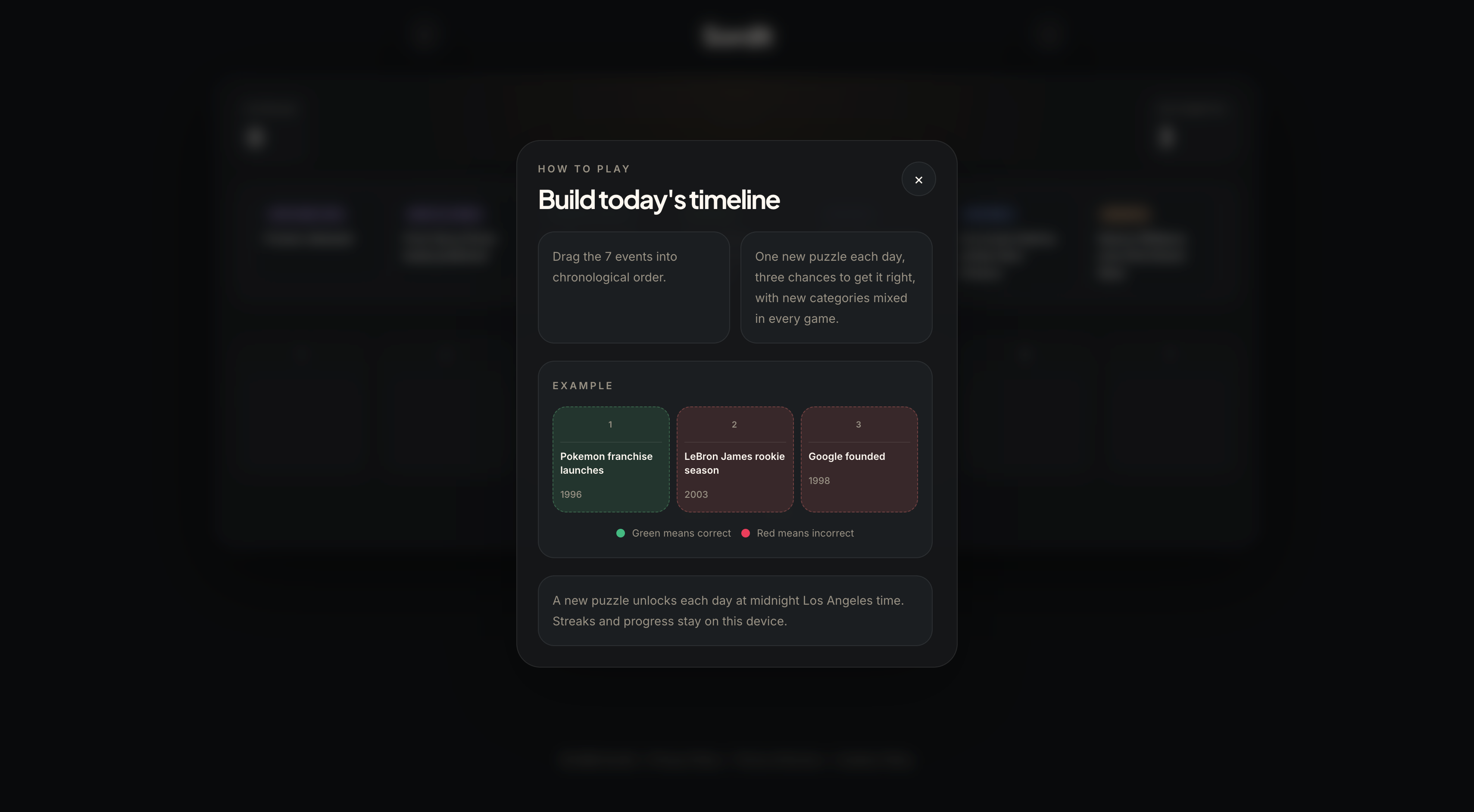 Screenshot 3 of Sordit – Daily Timeline Game