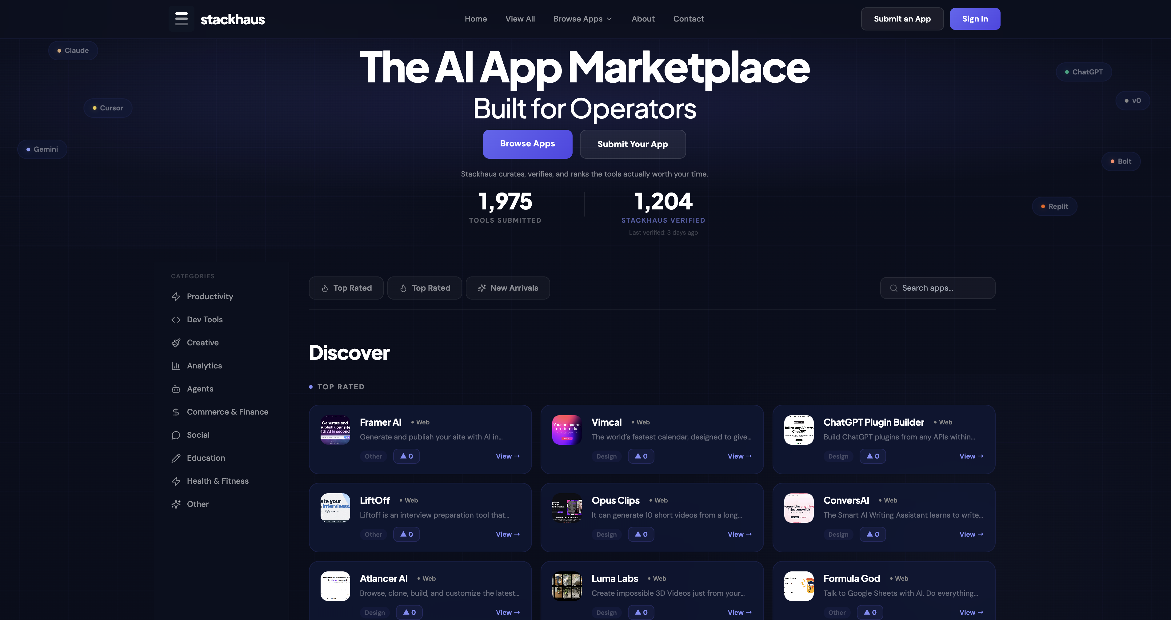 Screenshot 1 of Stackhaus.ai