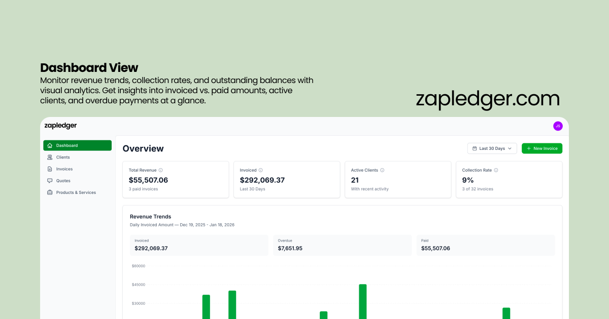 Screenshot 1 of zapledger