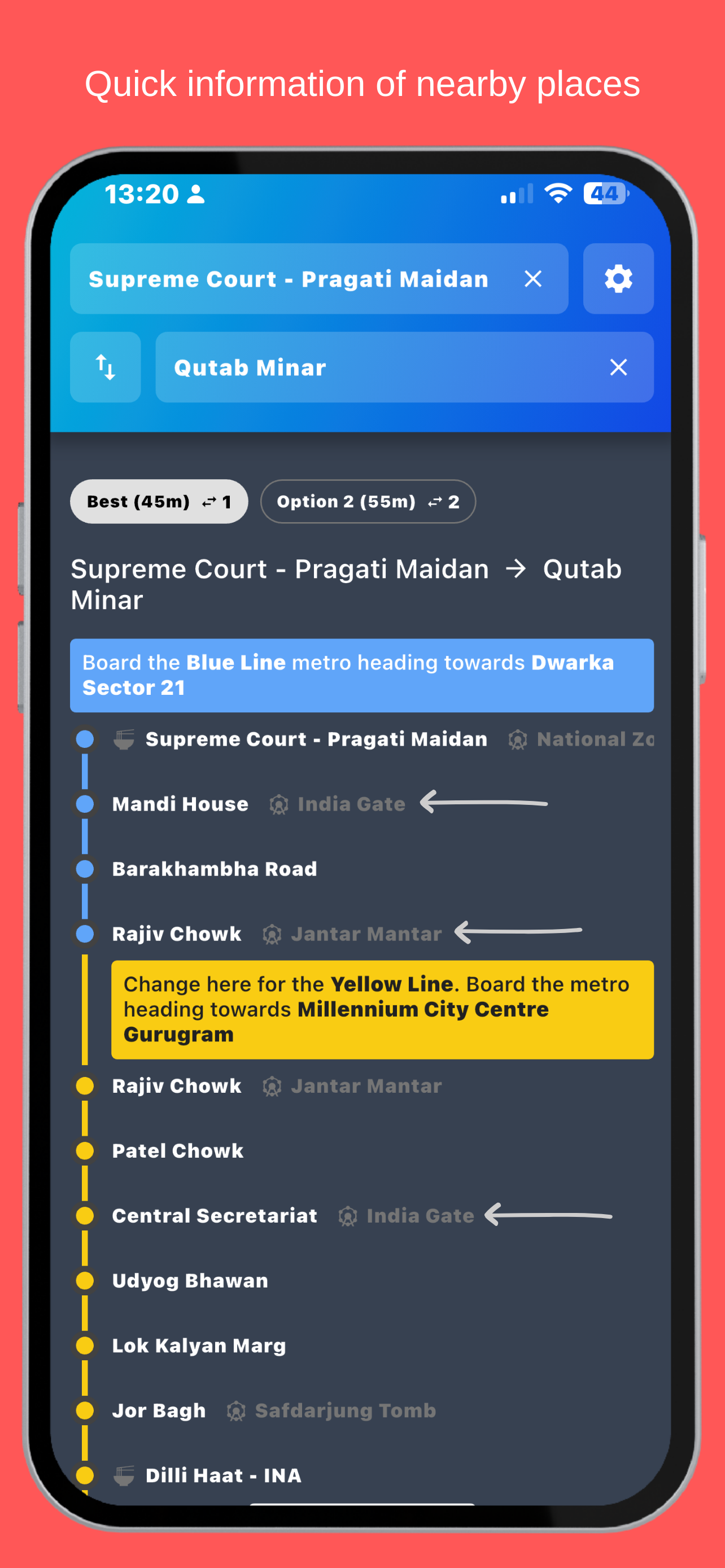 Screenshot 2 of Metro Between Stations – Delhi