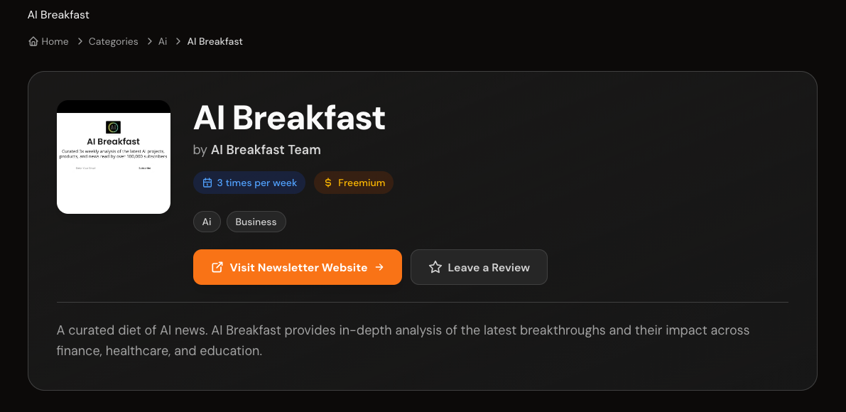Screenshot 1 of Best Newsletters