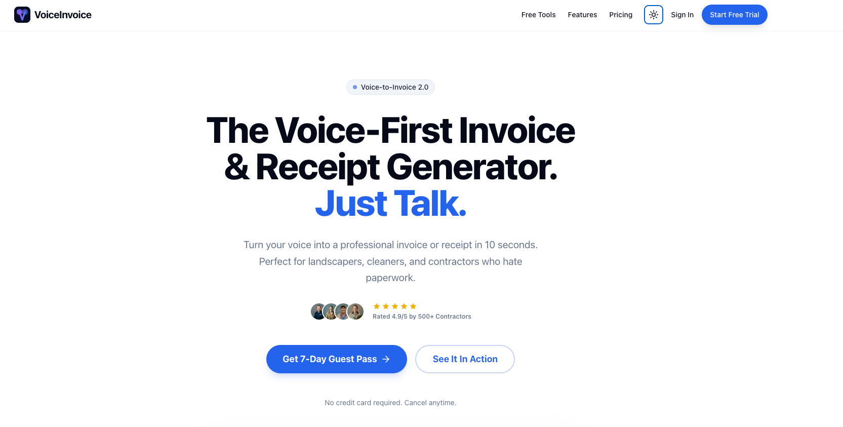 Screenshot 1 of VoiceInvoice