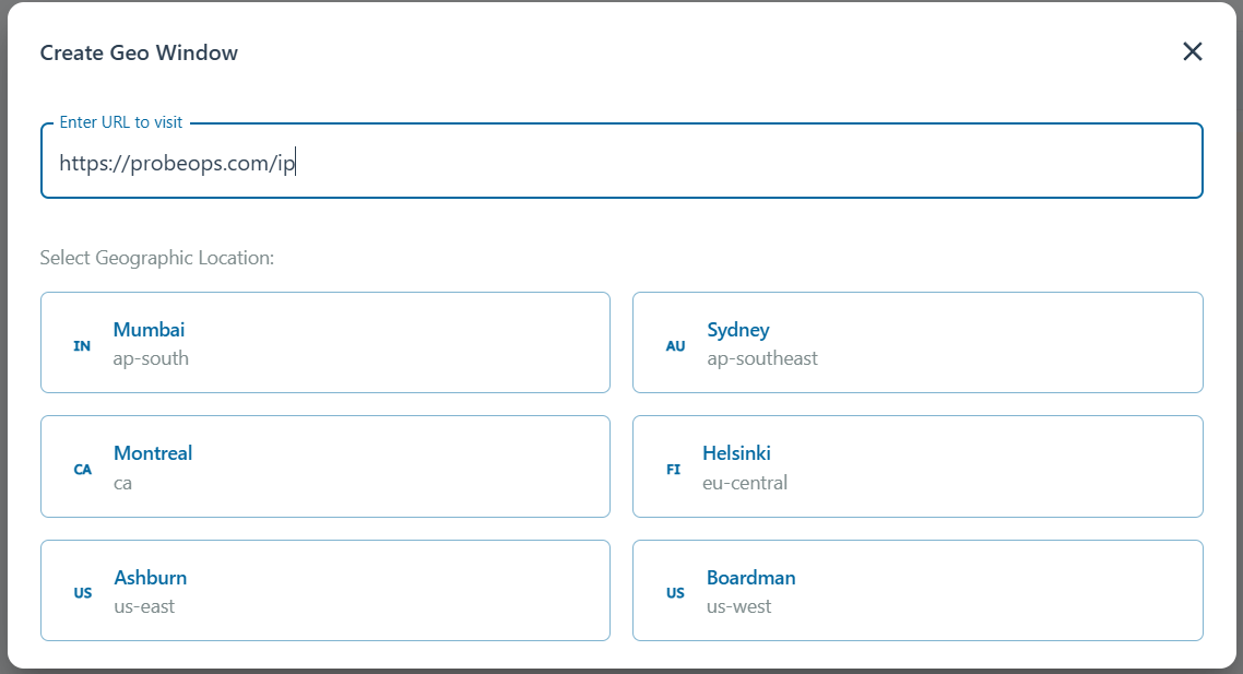 Screenshot 2 of ProbeOps Horizon - Multi-Geo Browser