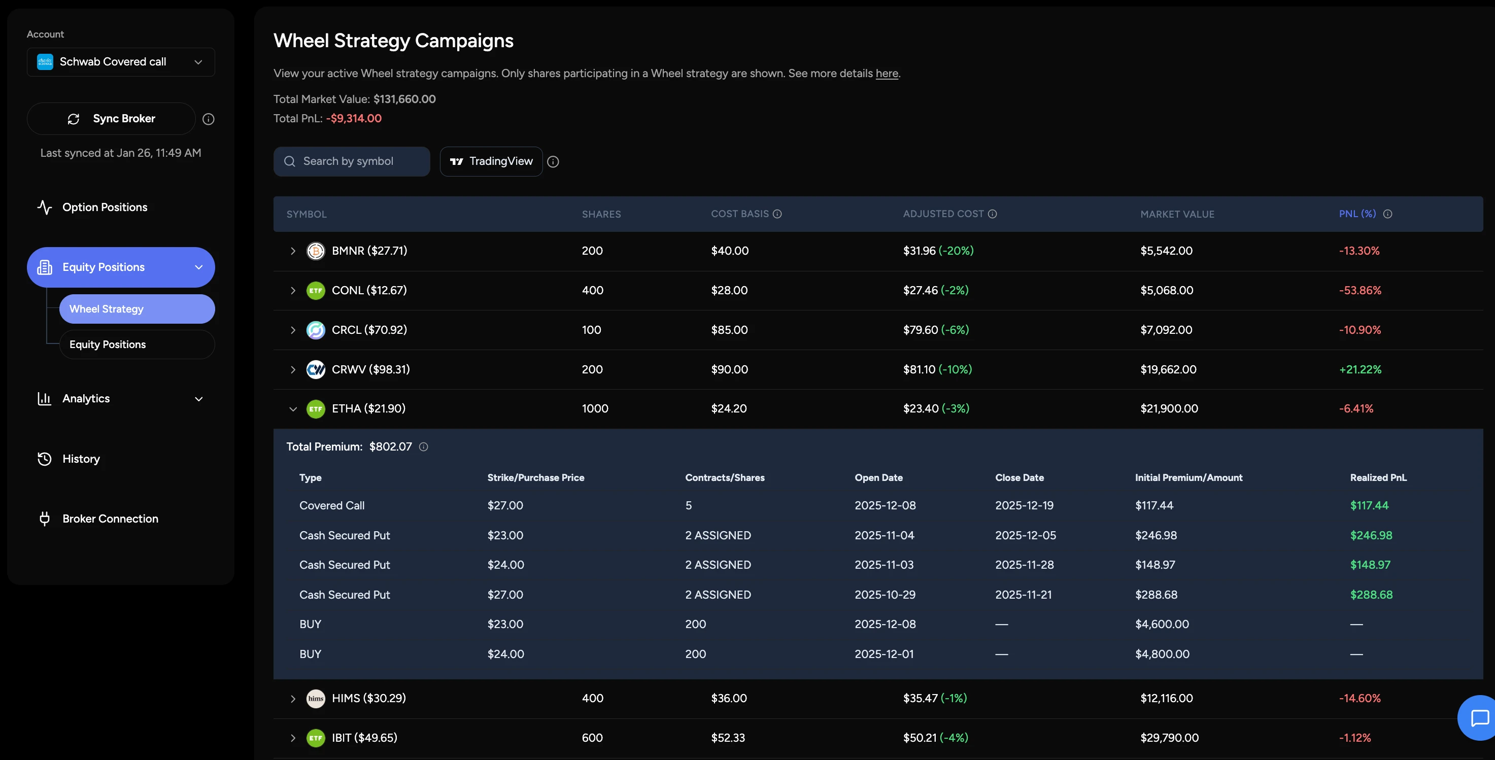 Screenshot 2 of OptionIncome