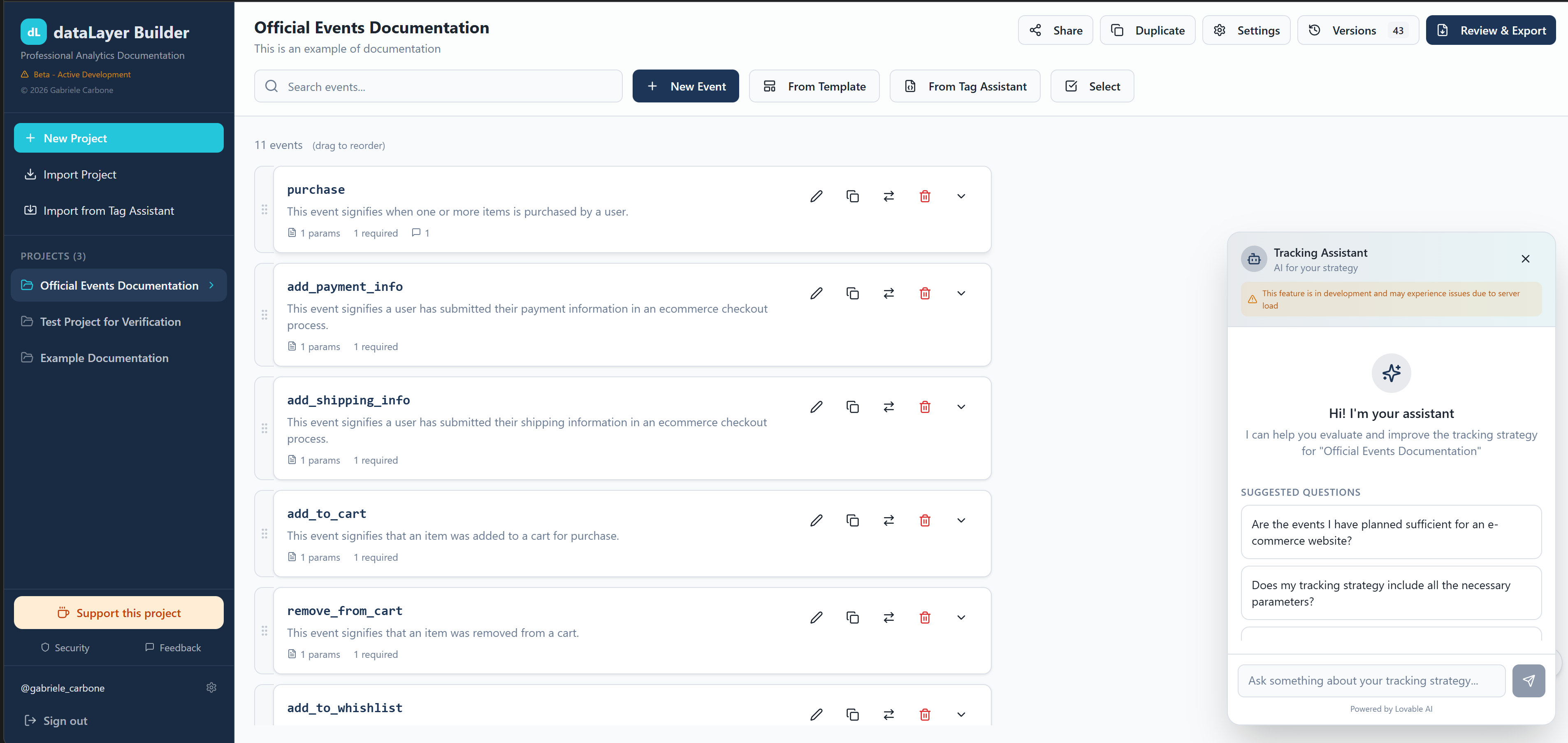 Screenshot 2 of dataLayer Builder