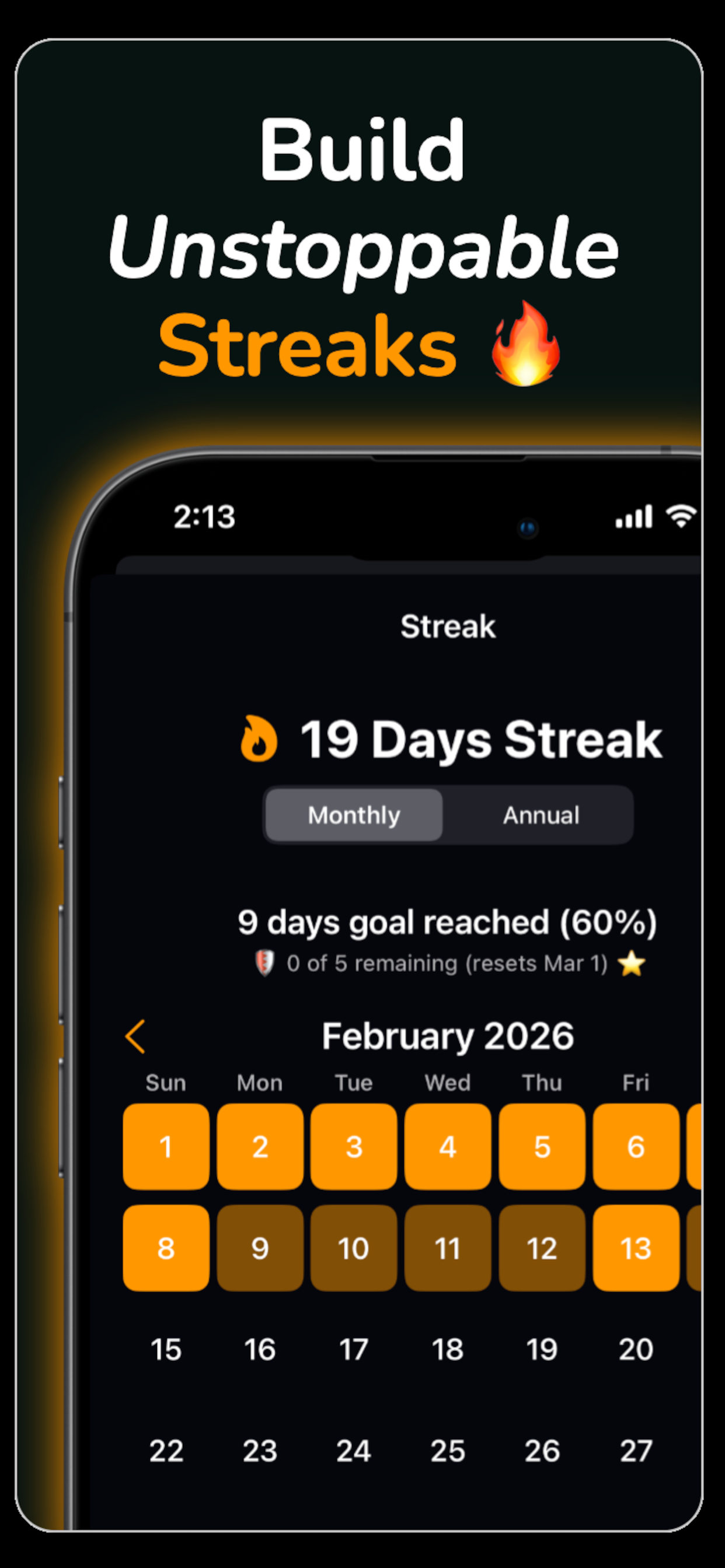 Screenshot 2 of StepGoals - Smart Step Counter (iOS)