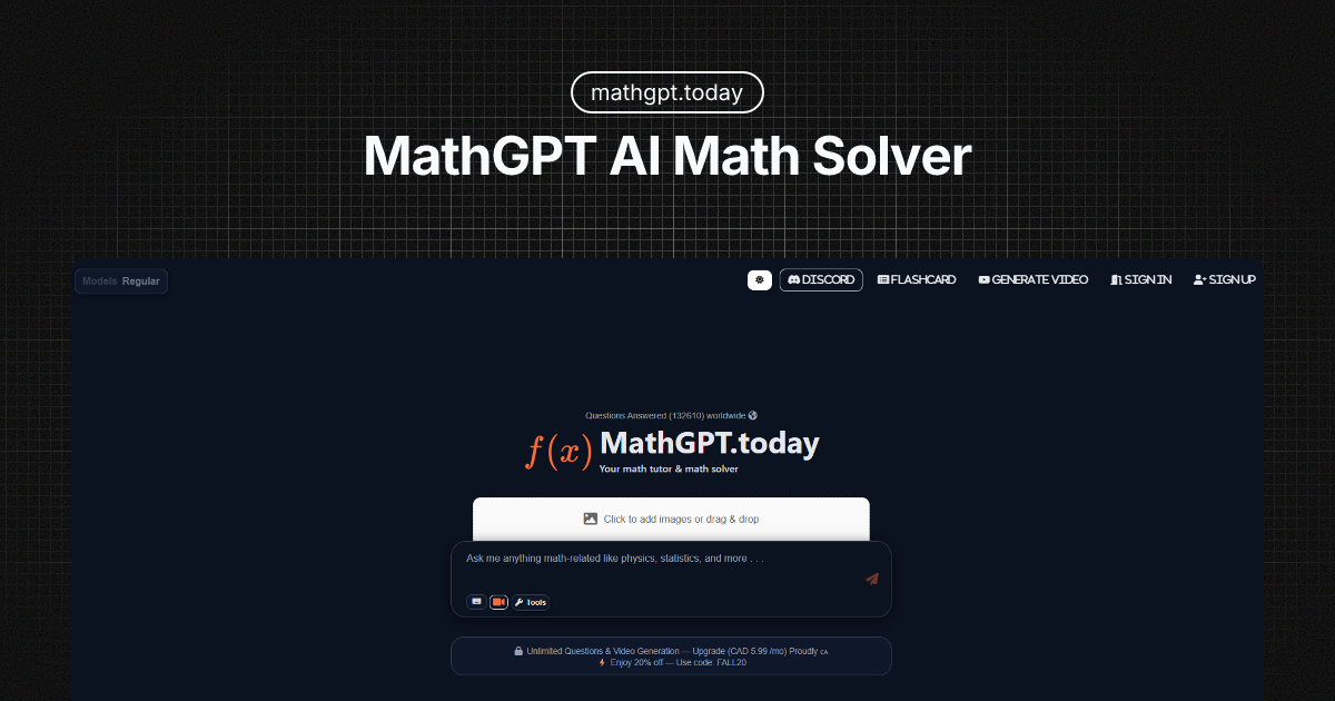 Screenshot 1 of MathGPT - AI Math Solver