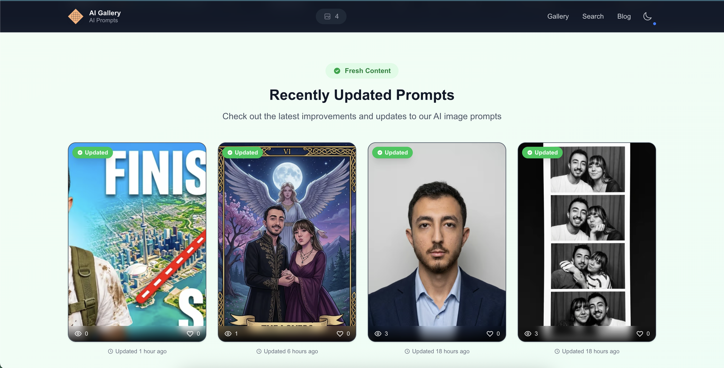 Screenshot 3 of AI Image Prompts Gallery