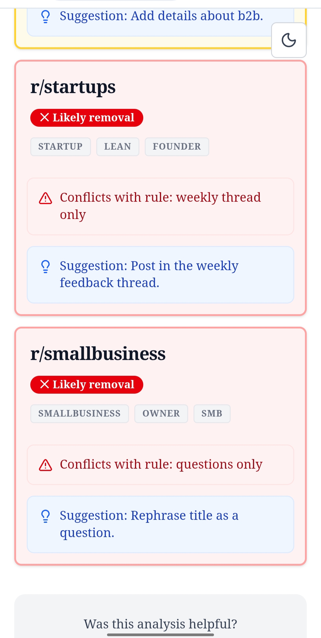 Screenshot 4 of SubredditScan