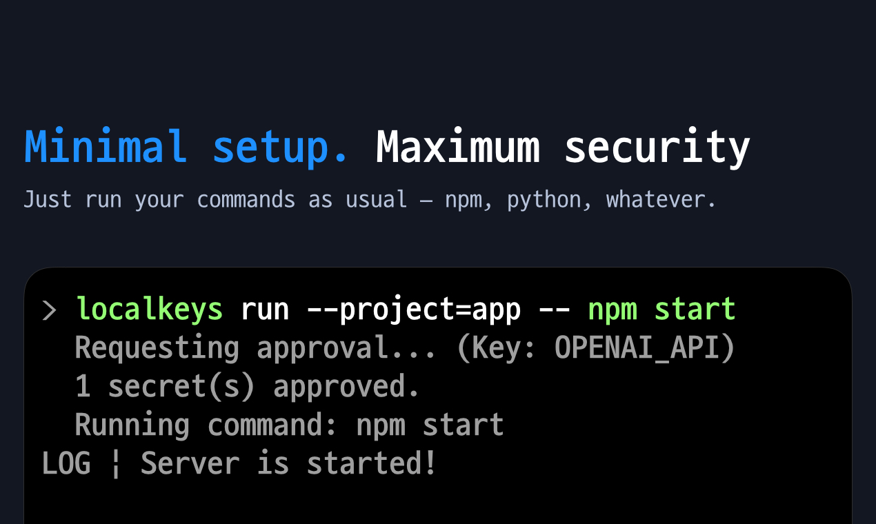 Screenshot 2 of LocalKeys - Local-based secret manager