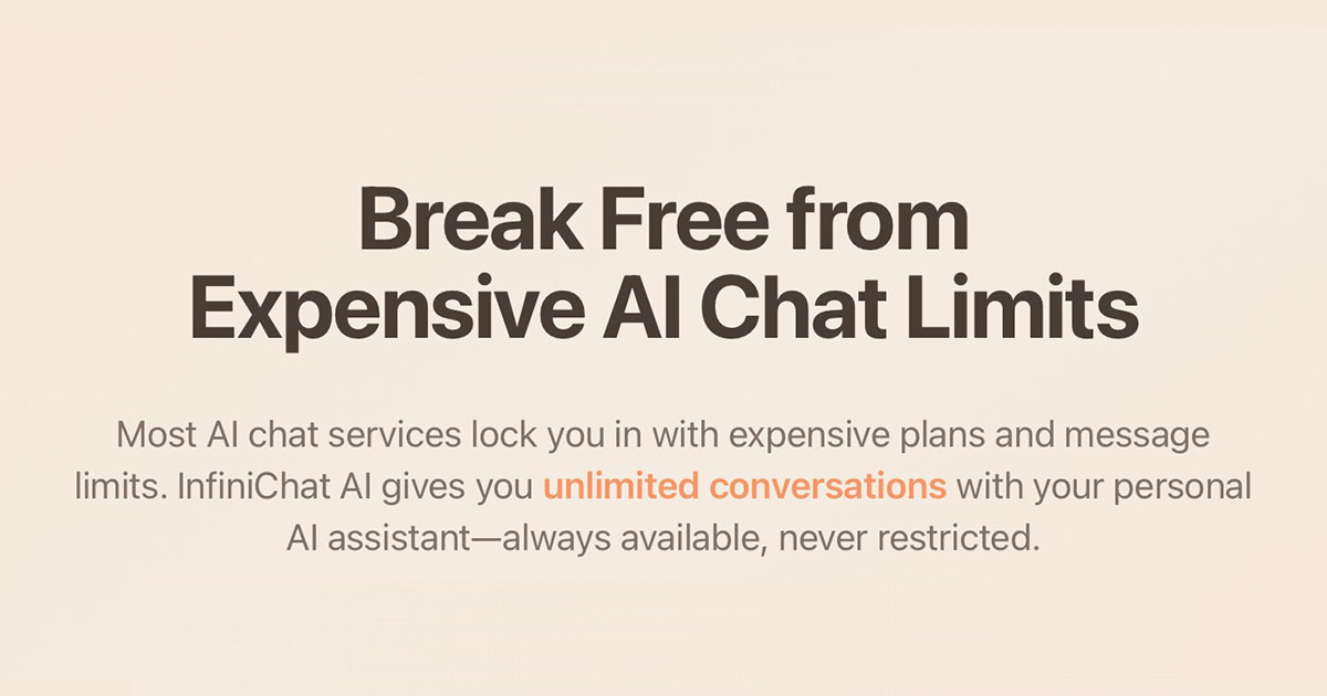 Screenshot 1 of InfiniChat AI