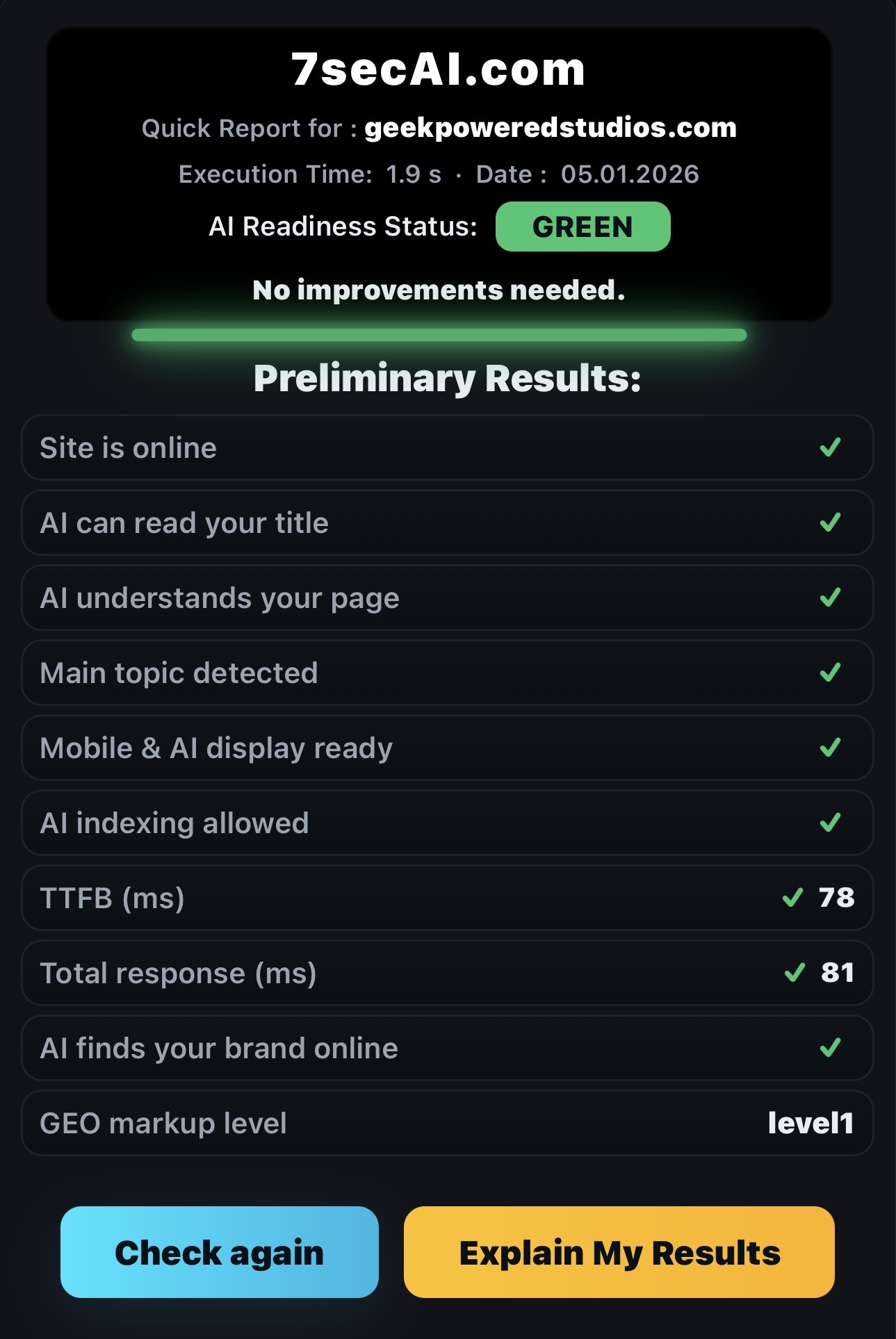 Screenshot 2 of 7secAI