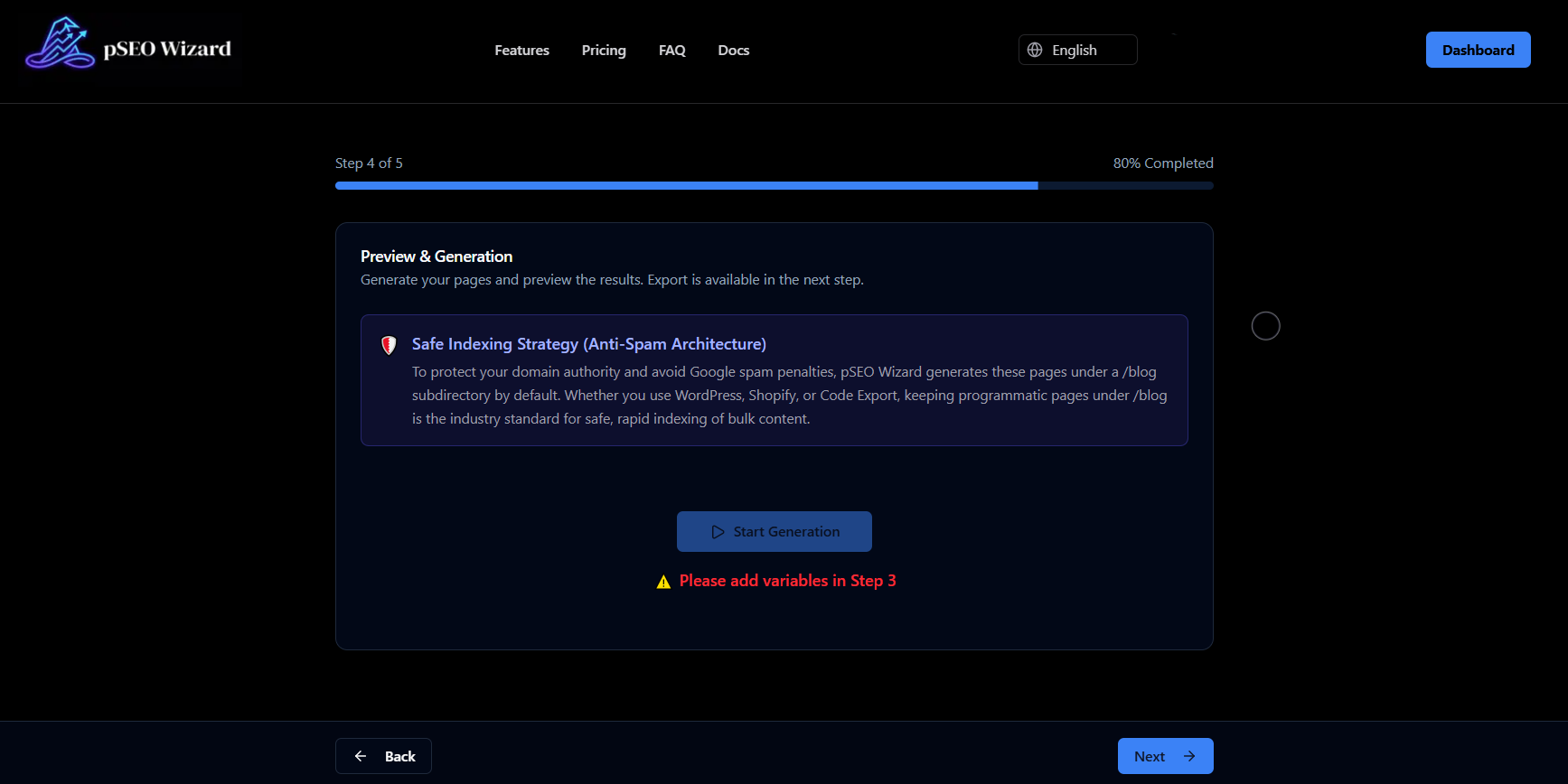 Screenshot 7 of pSEO Wizard