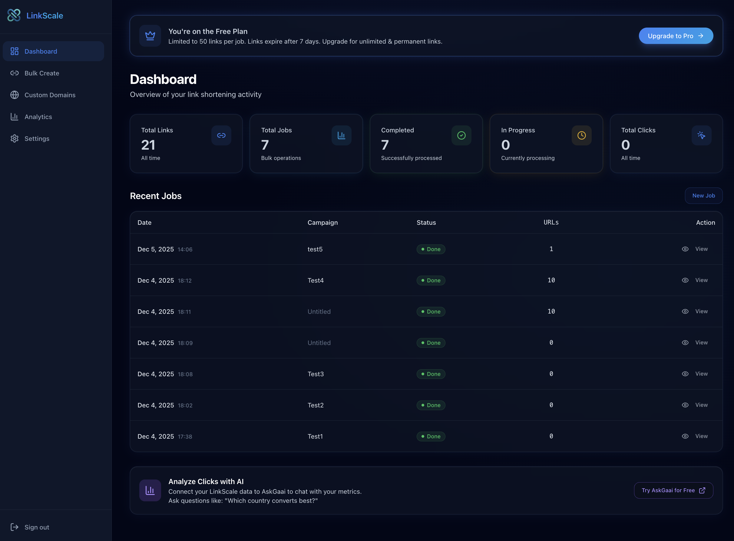 Screenshot 3 of LinkScale - Bulk URL shortener