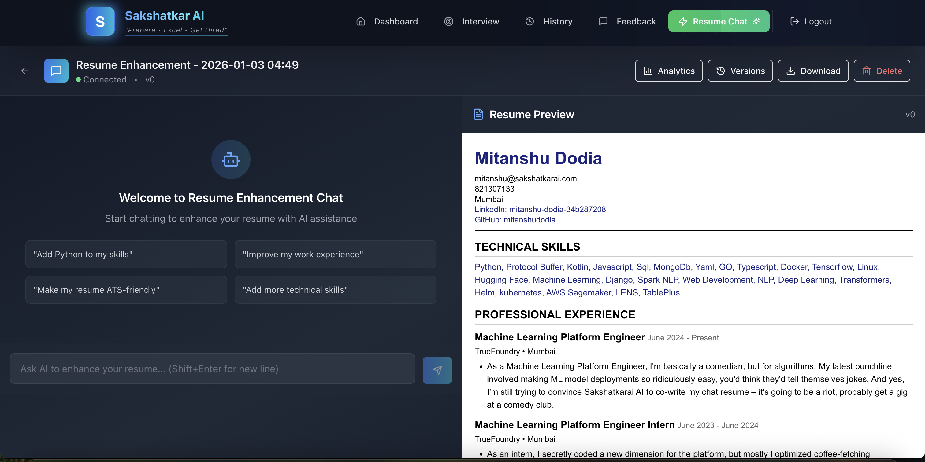 Screenshot 2 of Sakshatkar AI
