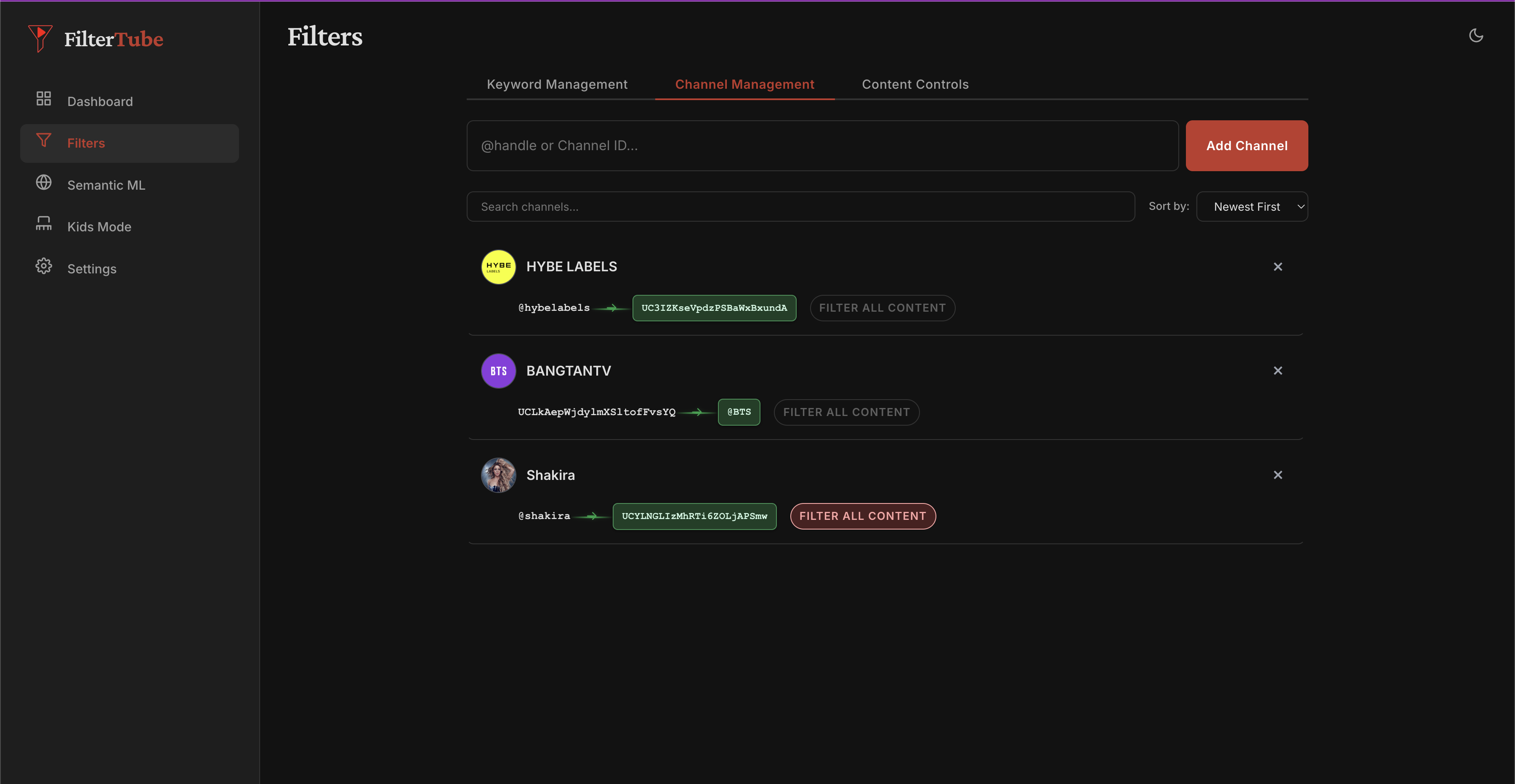 Screenshot 2 of FilterTube