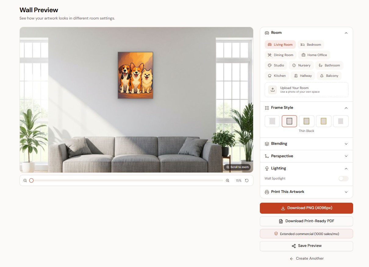Screenshot 4 of Wallnora - AI Wall Art Creator