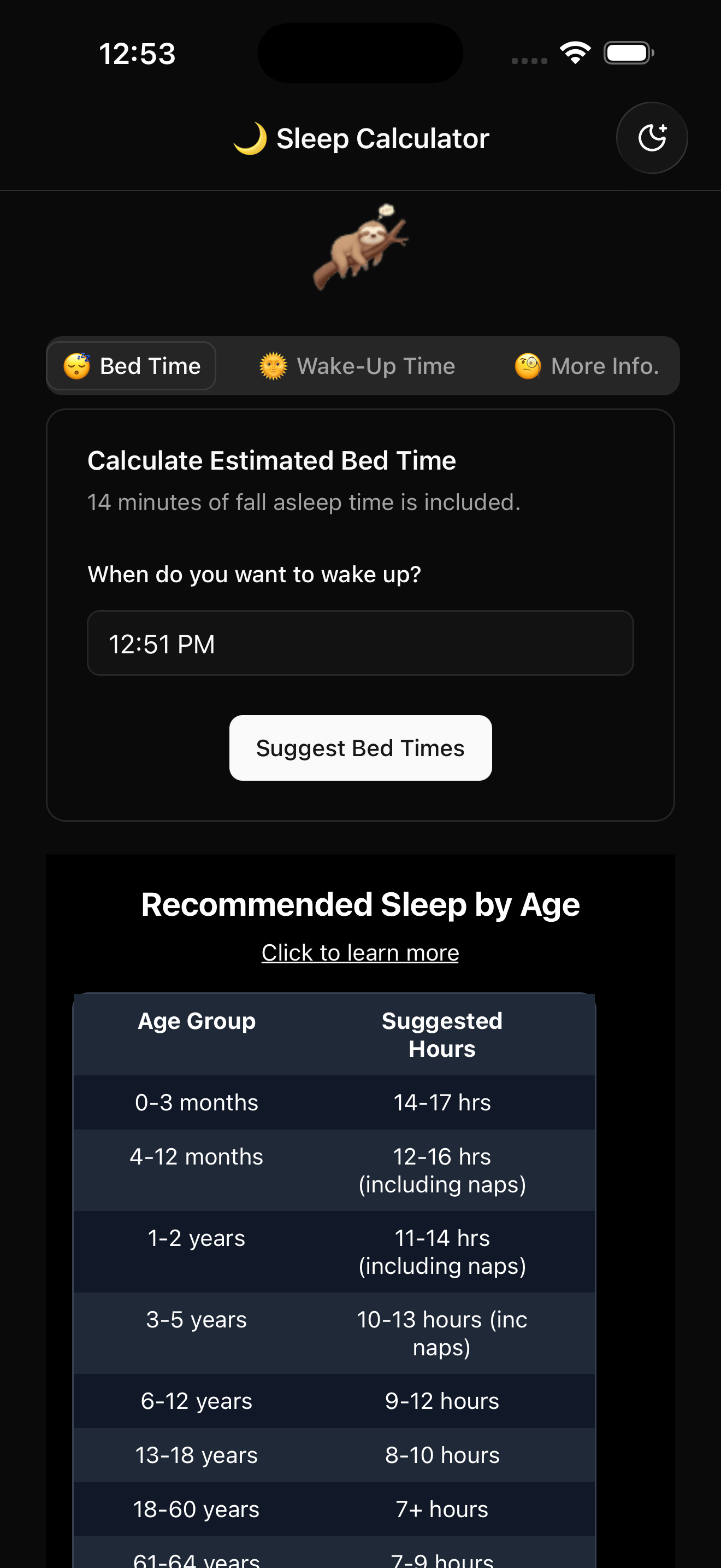 Screenshot 5 of Sleep Calculator - Sloth